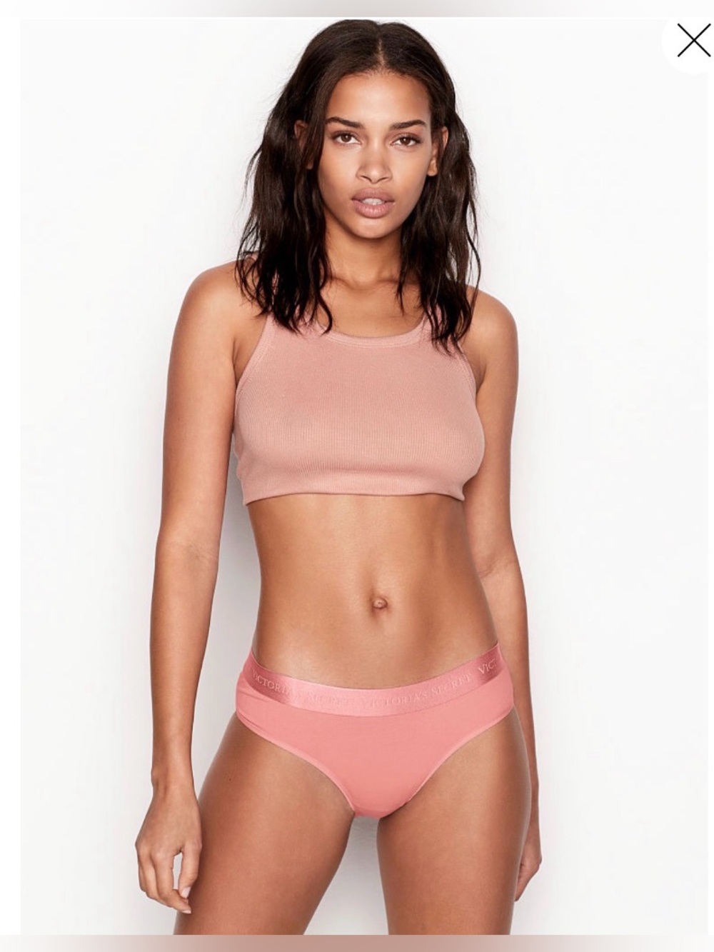 Victorias Secret Stretch Cotton Logo Hiphugger Panty ~ Size: Large